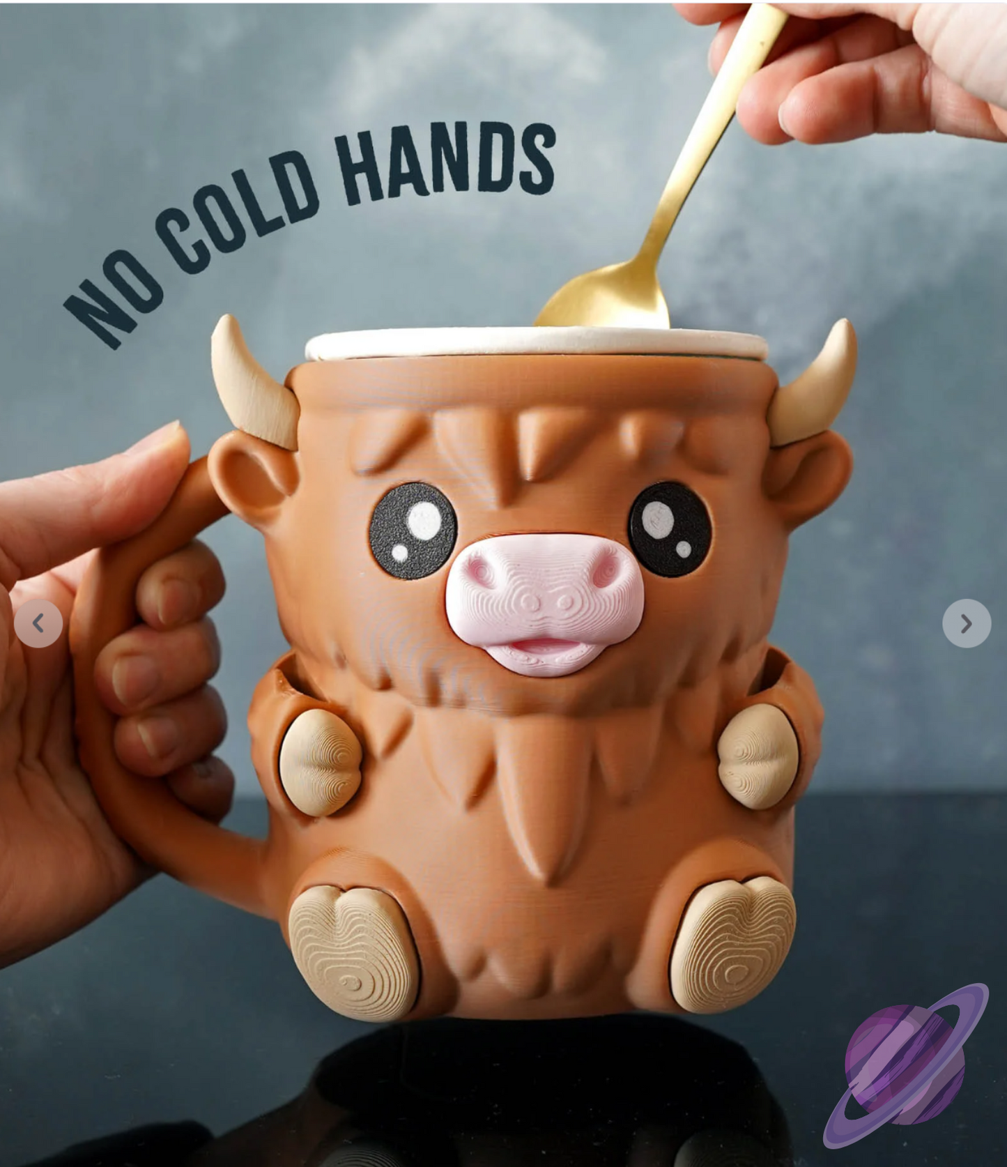 HIGHLAND COW- 3D PRINTED ICE CREAM PINT HOLDER - Like A Duchess