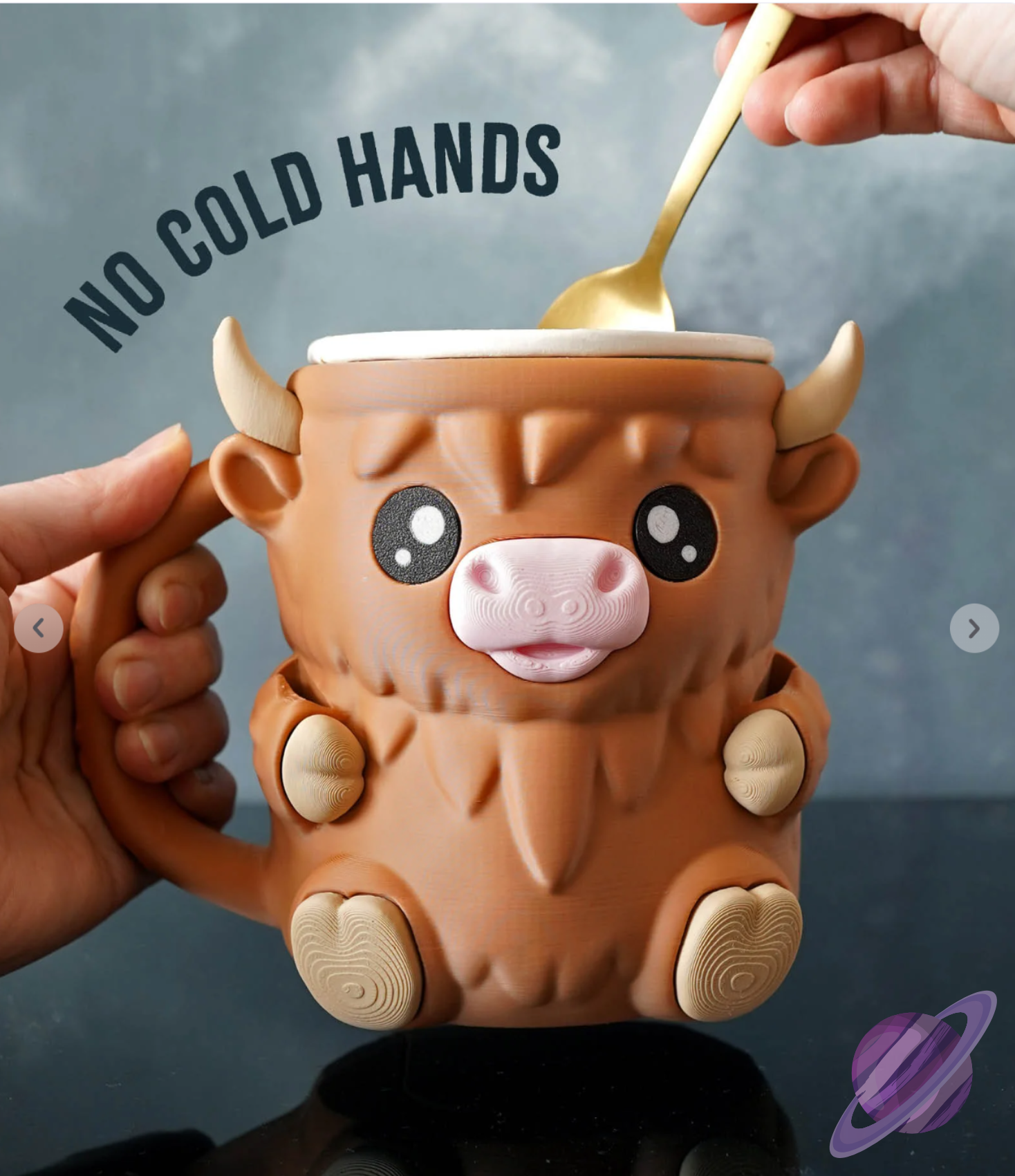 HIGHLAND COW- 3D PRINTED ICE CREAM PINT HOLDER - Like A Duchess