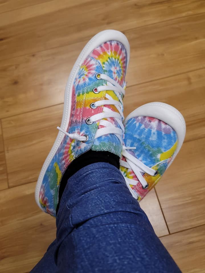 SUMMER SNEAKER - RAINBOW TIE DYE - Like A Duchess