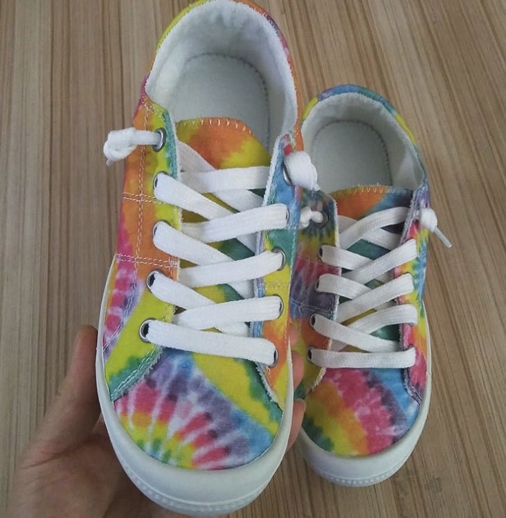 SUMMER SNEAKER - RAINBOW TIE DYE - Like A Duchess