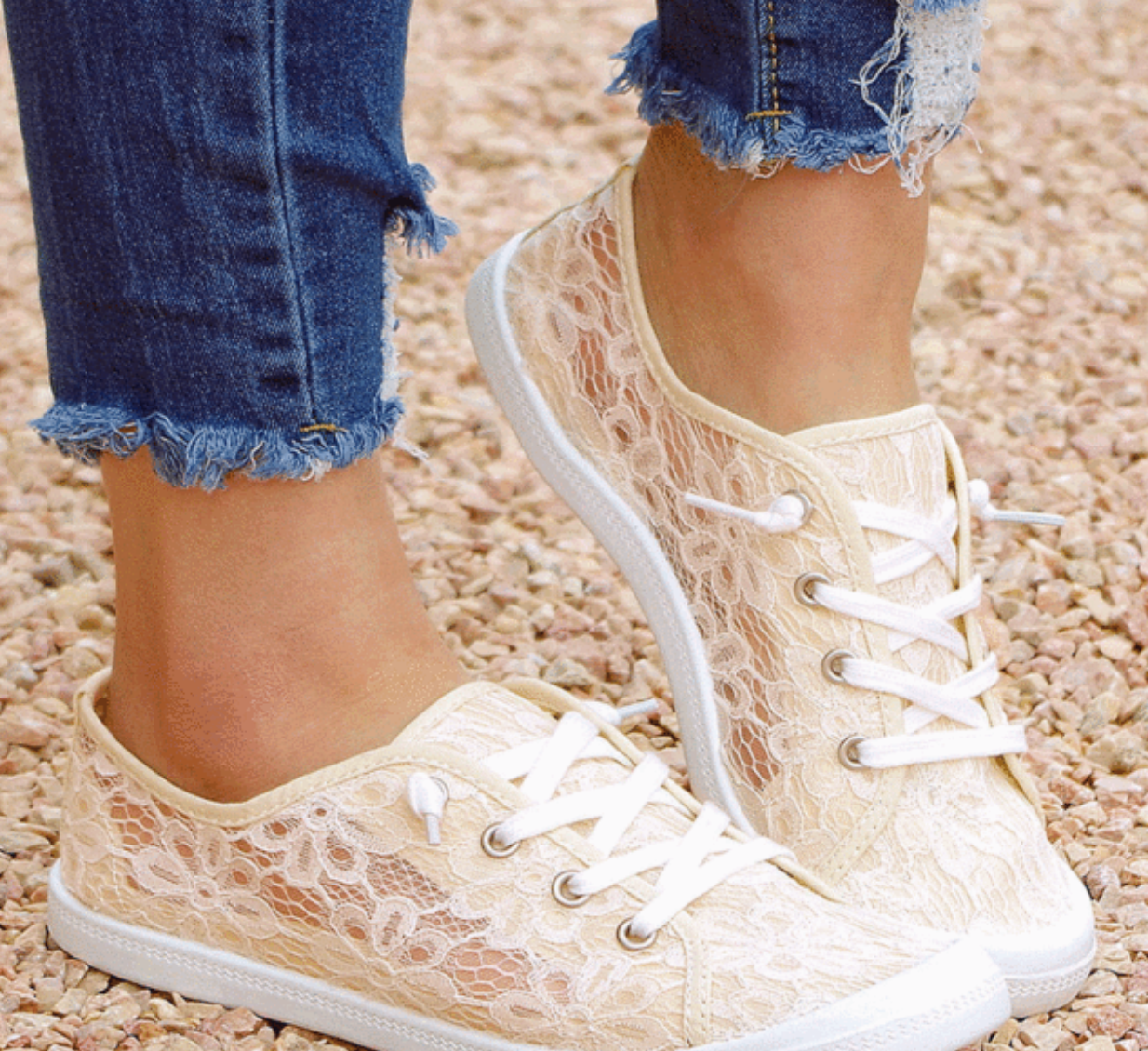 CANVAS SNEAKER RUN- TEAL LACE - Like A Duchess