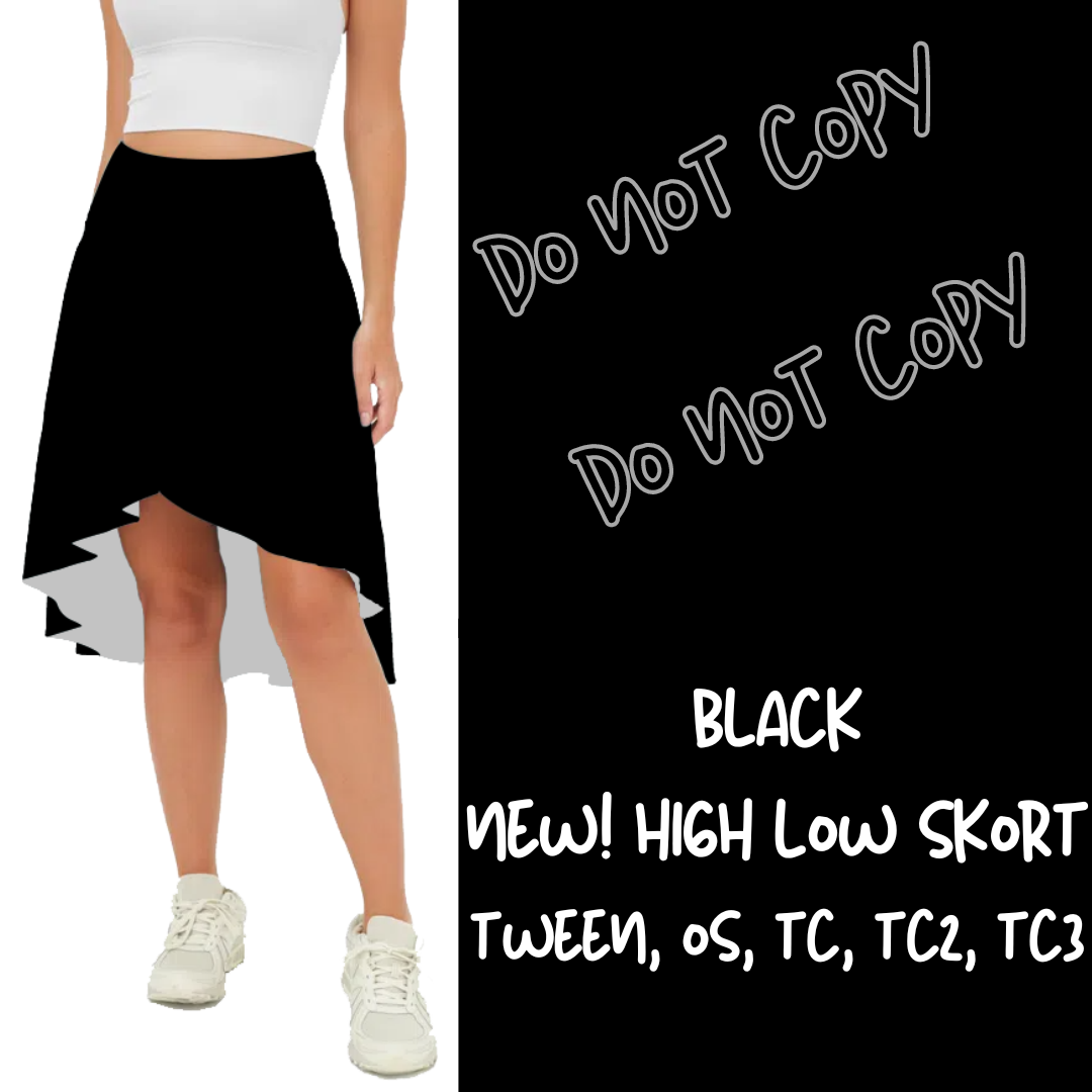 HIGH LOW SKORT - BLACK - Like A Duchess