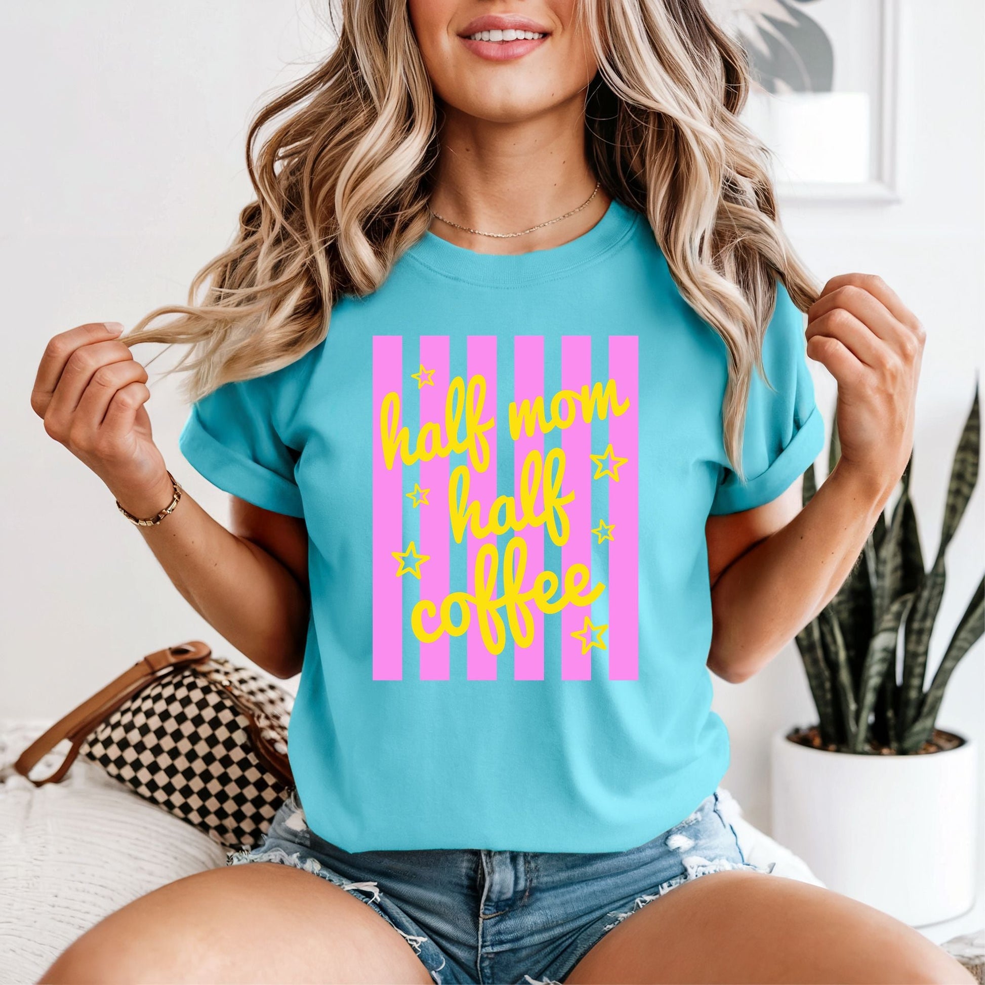 Half Mom Half Coffee Tshirt - Like A Duchess