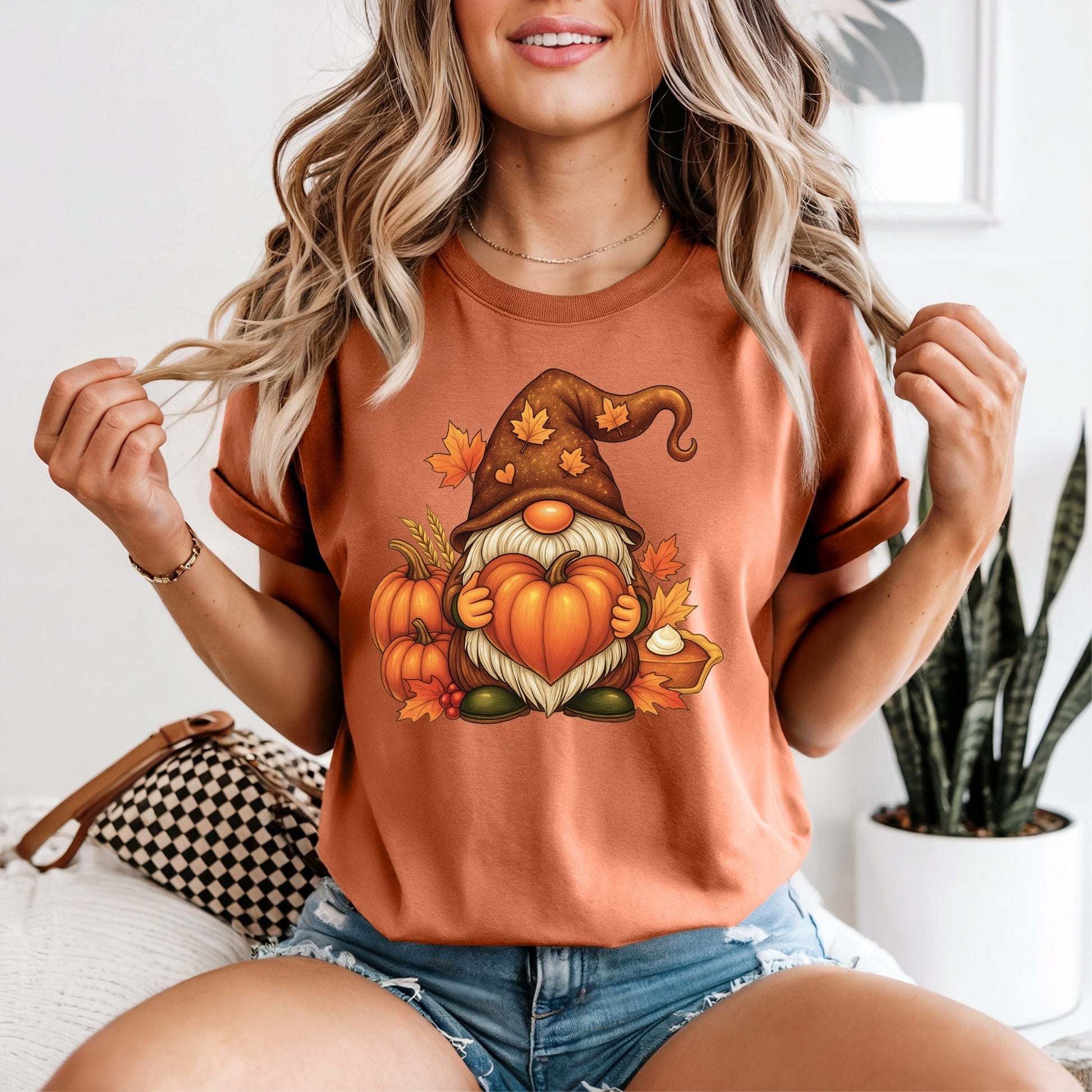 Pumpkin Pie Gnome Tshirt - Like A Duchess