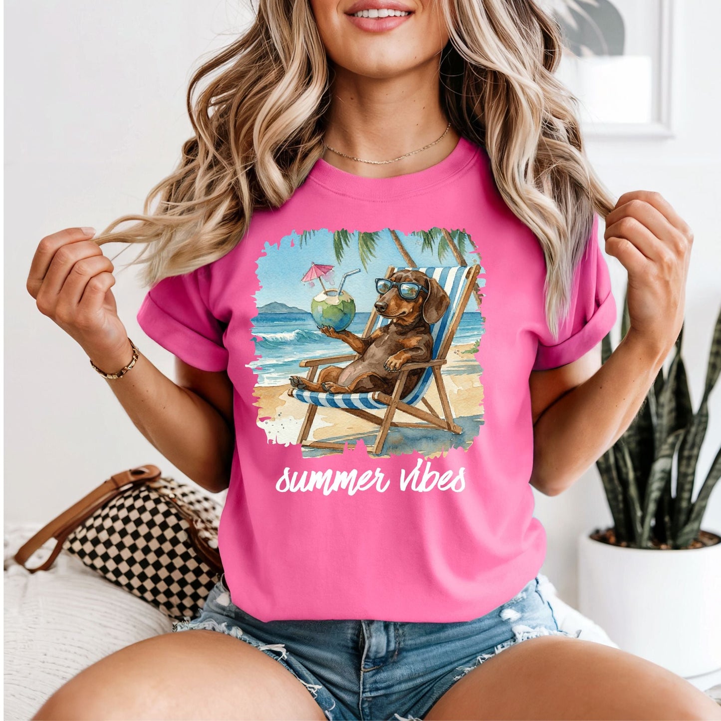 Dog Summer Vibes Tshirt - Like A Duchess