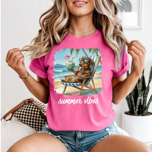 Dog Summer Vibes Tshirt - Like A Duchess