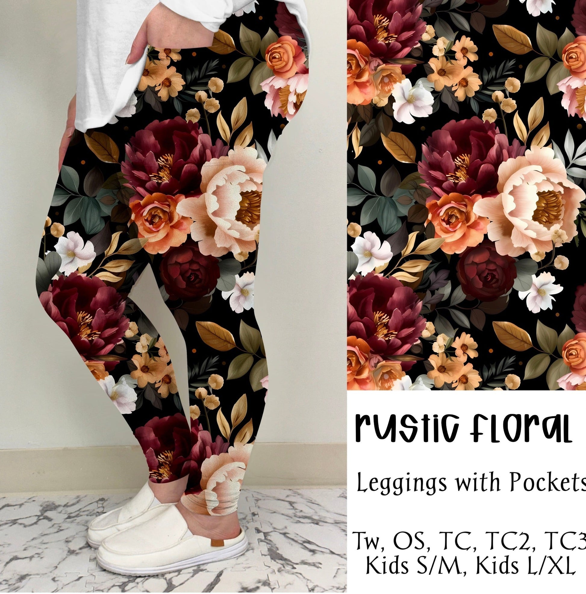 Rustic Floral Leggings/Joggers | Run ends 6/30 | ETA 42 Days - Like A Duchess