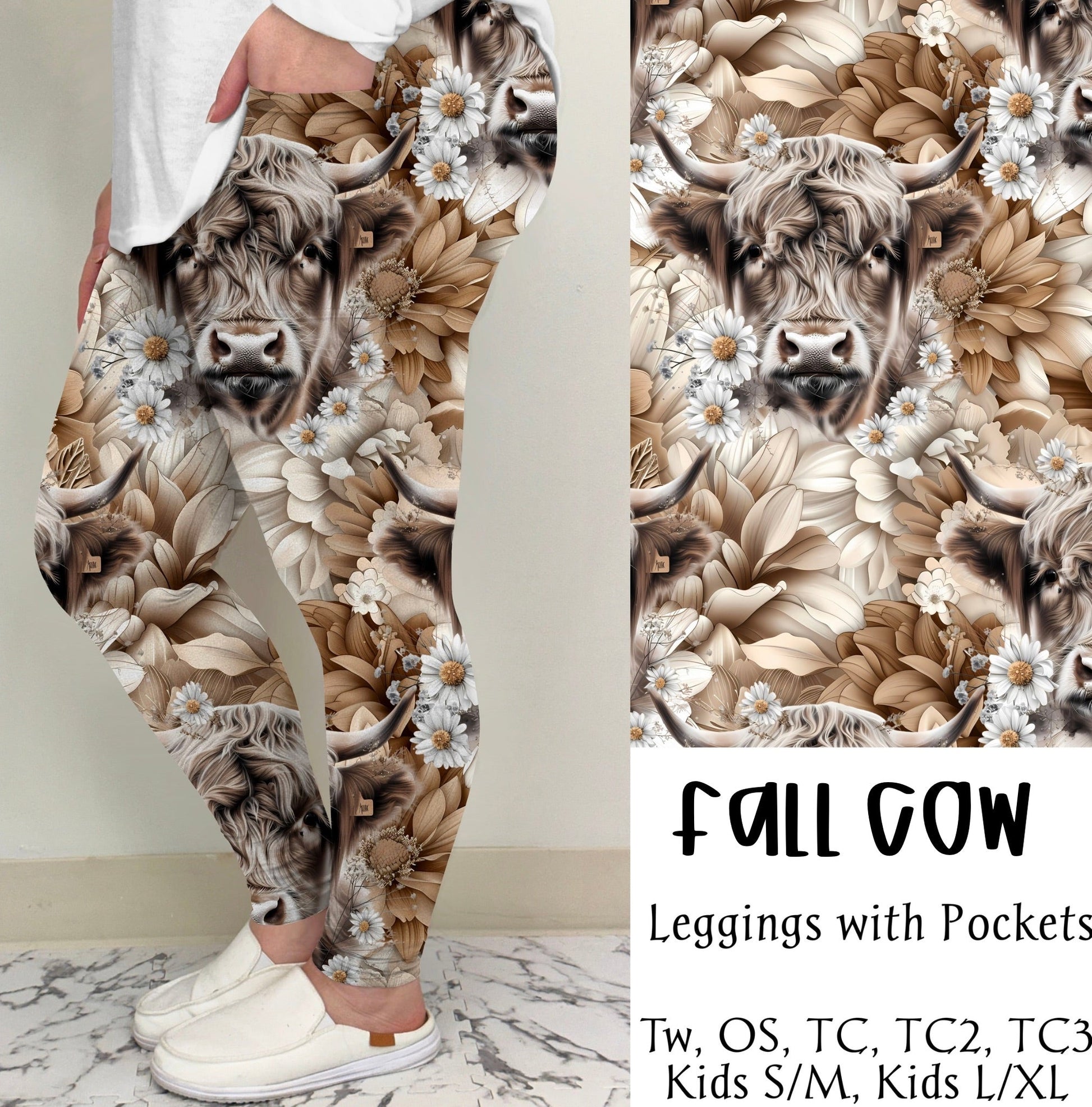 Fall Cow Leggings/Joggers | Run ends 6/30 | ETA 42 Days - Like A Duchess