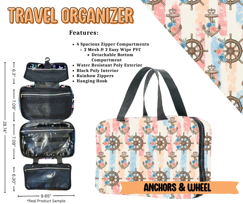 Anchor & Wheels Travel Organizer - Like A Duchess