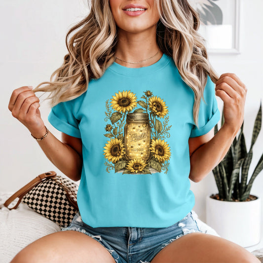 Sunflower Mason Jar Tshirt - Like A Duchess