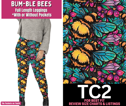 Bum-ble Bees Full Length Leggings w/ Pockets - Like A Duchess