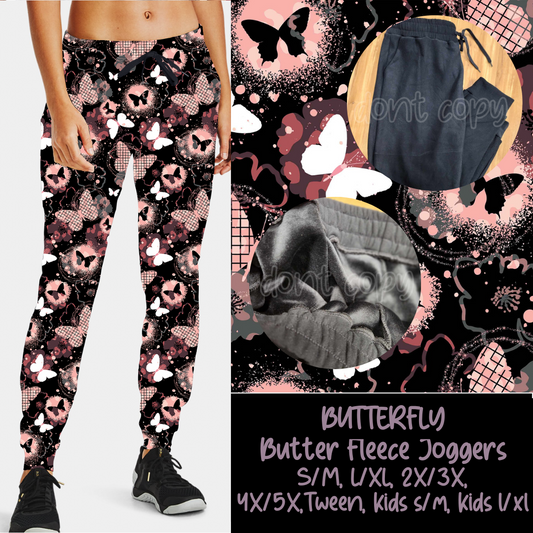 BUTTERFLY - BUTTER FLEECE LINED UNISEX JOGGERS - Like A Duchess