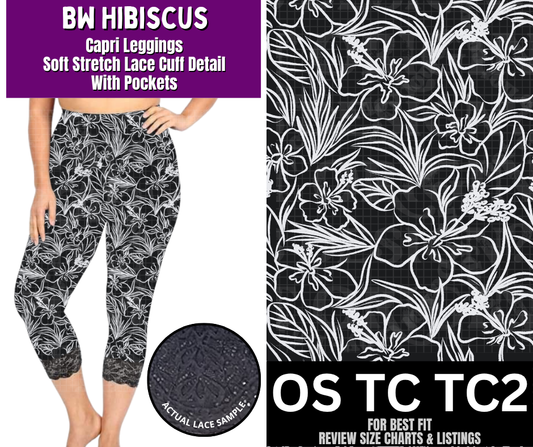 BW Hibiscus Lace Cuff Capris w/ Pockets - Like A Duchess
