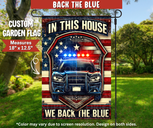 Back The Blue Garden Flag - Like A Duchess