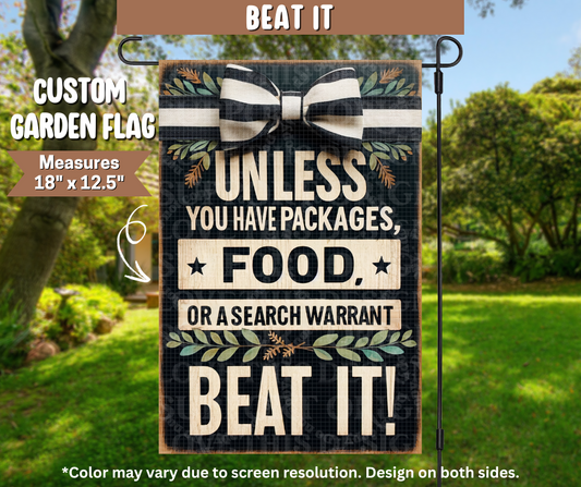 Beat It Garden Flag - Like A Duchess
