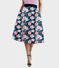 RTS - Blooming Peonies Swing Skirt w/ Pockets