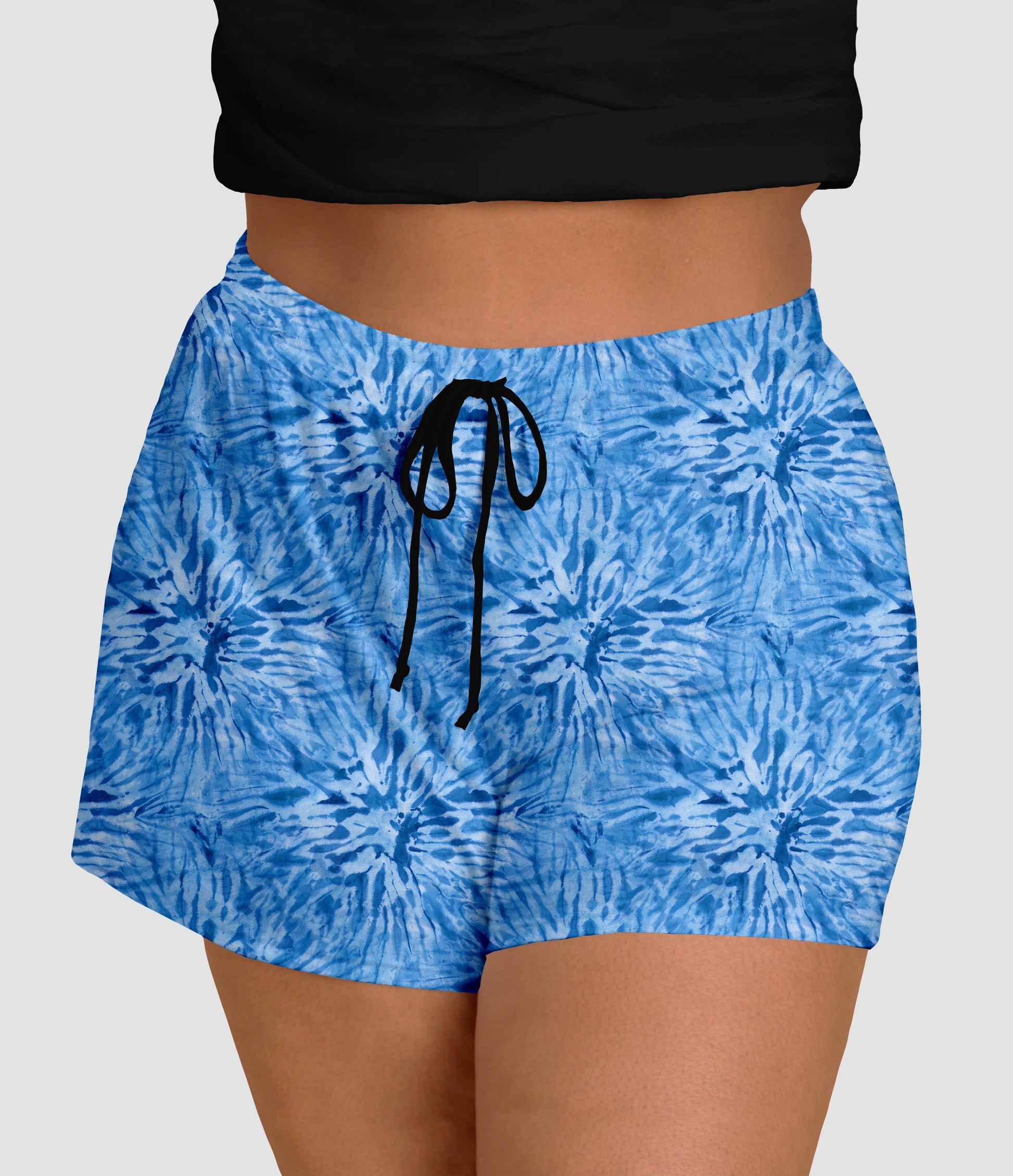 RTS - Blue Tie Dye Jogger Shorts with Pockets - Like A Duchess