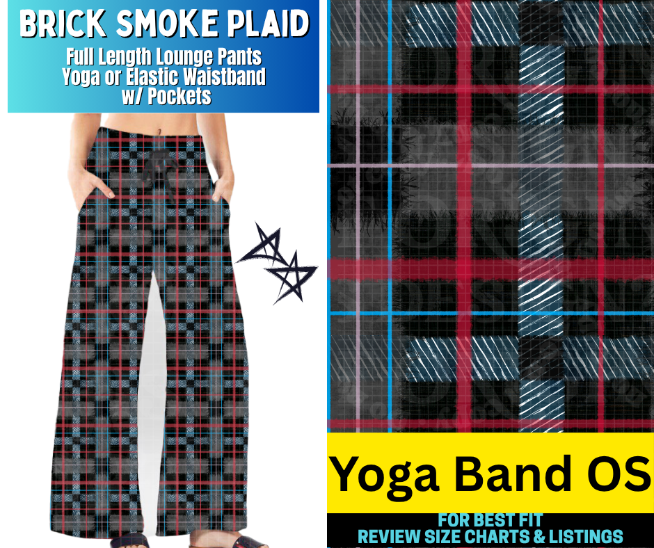 Brick Smoke Plaid Full Length Lounge Pants - Like A Duchess