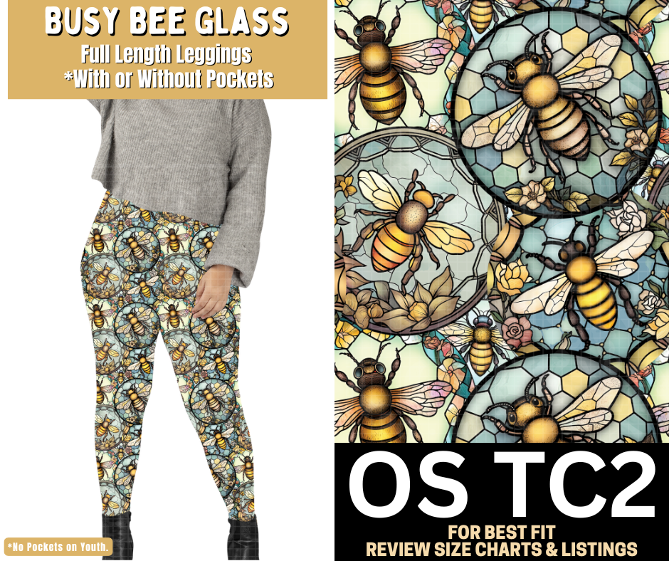 Busy Bee Glass Full Length Leggings w/ Pockets - Like A Duchess