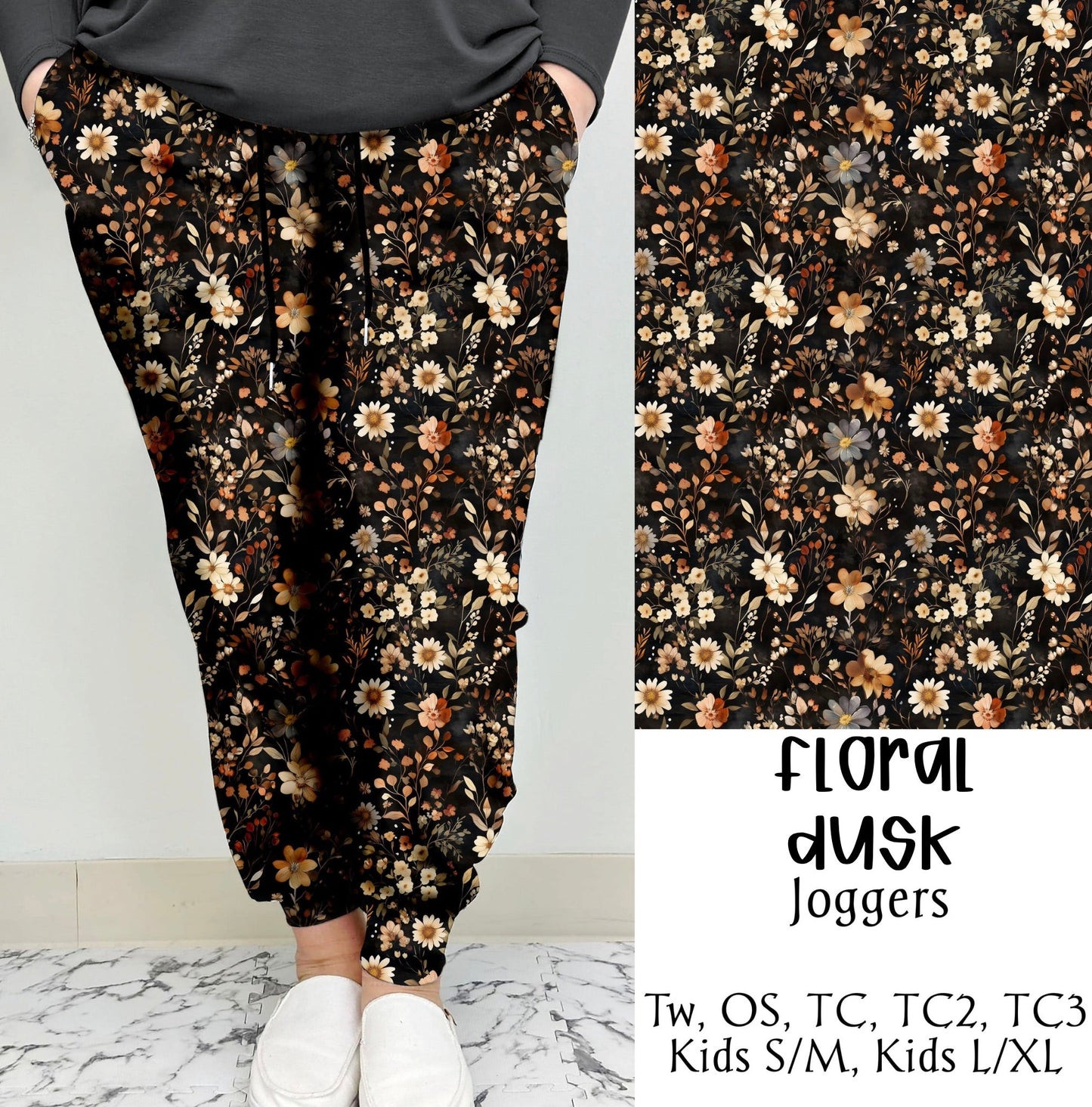 Floral Dusk Leggings/Joggers | Run ends 6/30 | ETA 42 Days - Like A Duchess