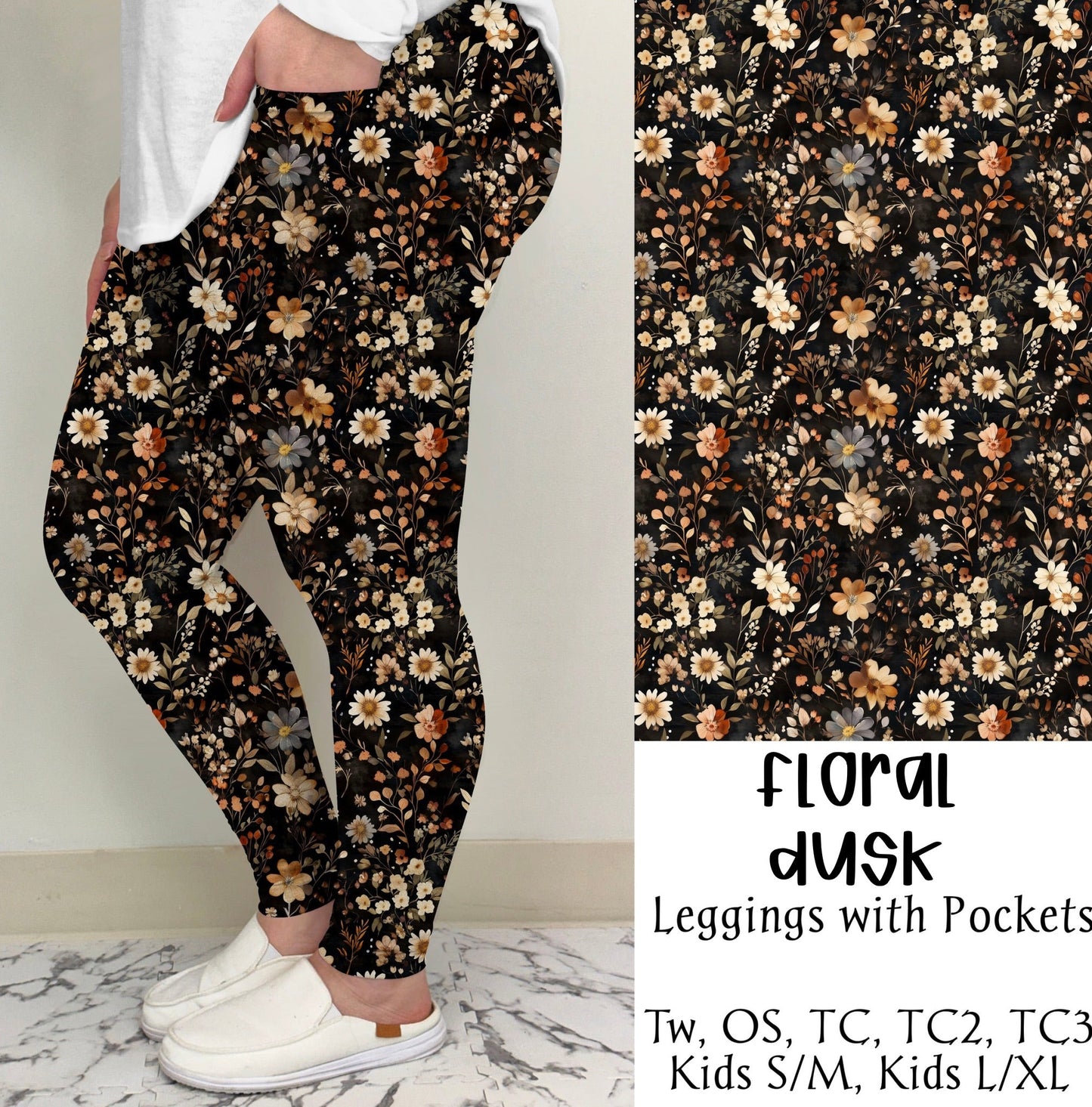 Floral Dusk Leggings/Joggers | Run ends 6/30 | ETA 42 Days - Like A Duchess
