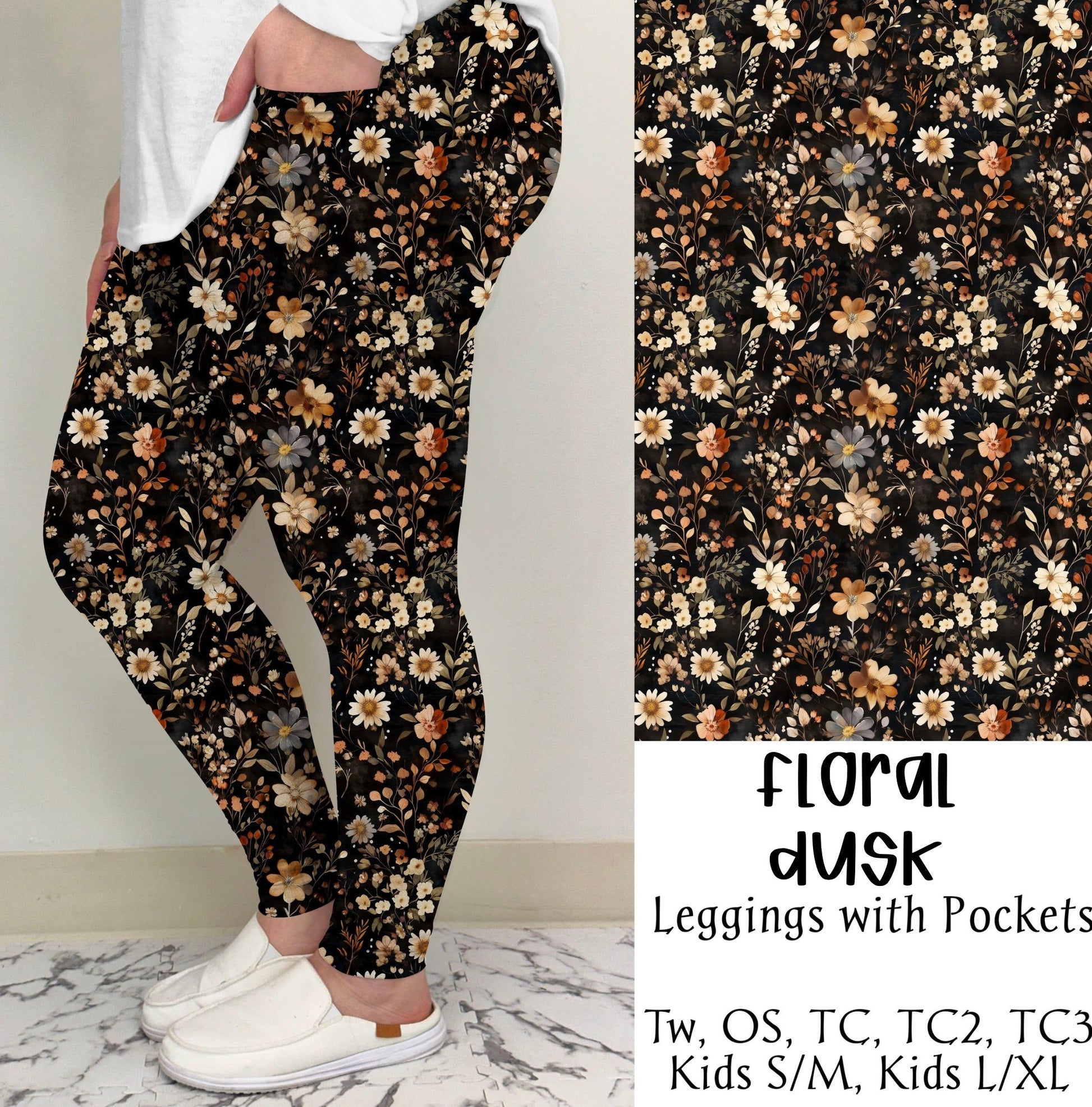 Floral Dusk Leggings/Joggers | Run ends 6/30 | ETA 42 Days - Like A Duchess