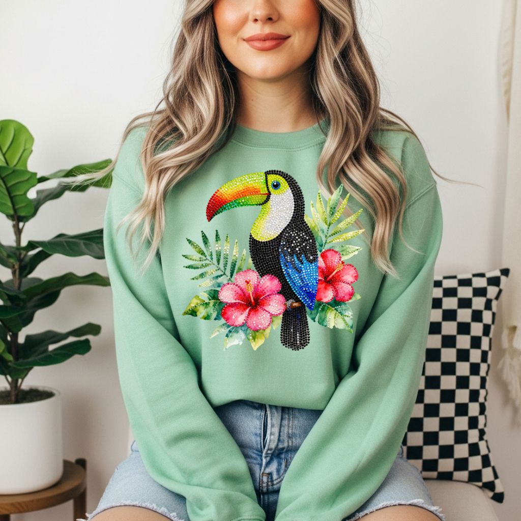 Bedazzled Toucan Sweatshirt - Like A Duchess