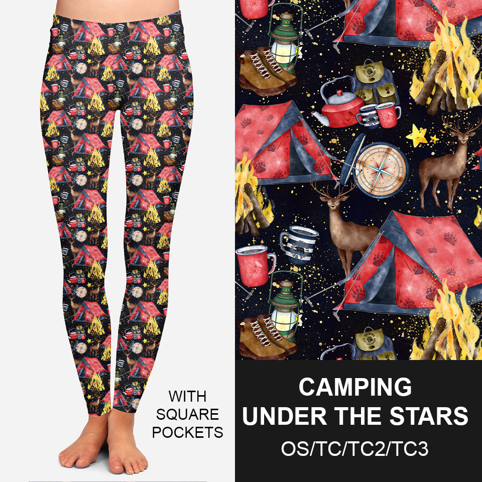 RTS - Camping Under the Stars Leggings w/ Pockets - Like A Duchess