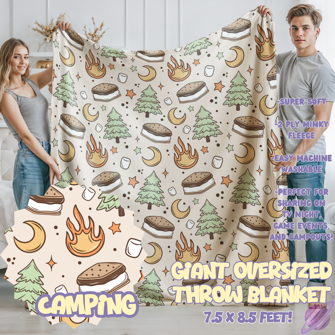 CAMPING- OVERSIZED THROW BLANKET - Like A Duchess