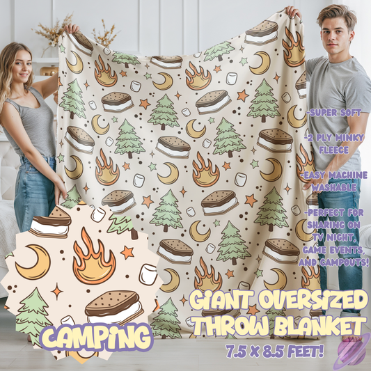 CAMPING- OVERSIZED THROW BLANKET - Like A Duchess