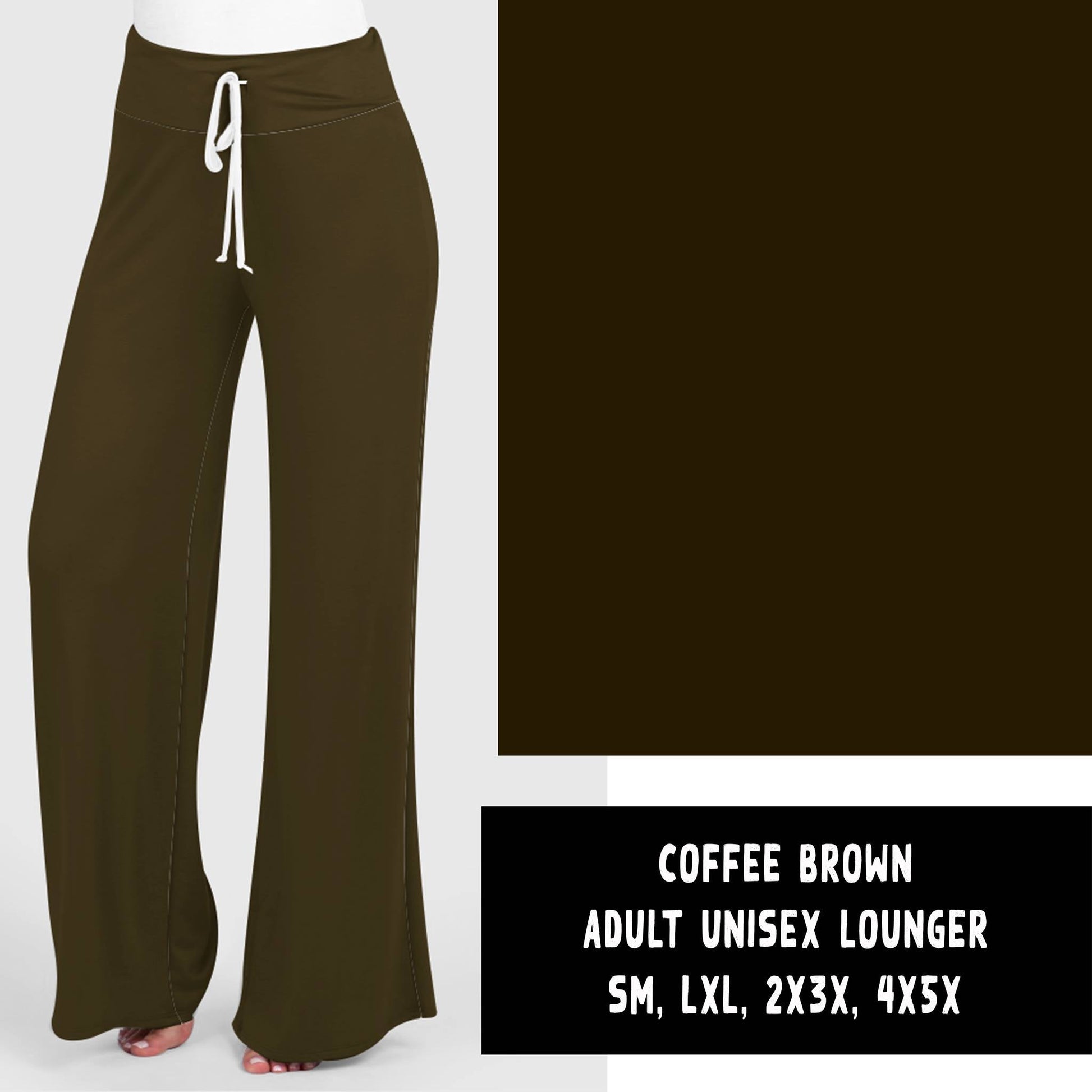 SOLIDS RUN-COFFEE BROWN ADULT UNISEX LOUNGER - Like A Duchess