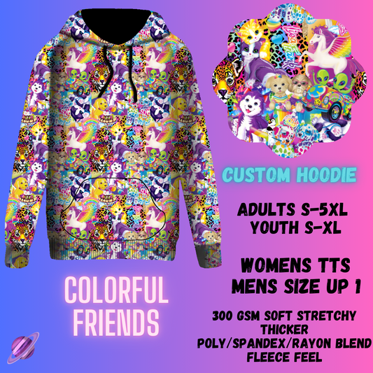 PULLOVER HOODIE RUN 1-COLORFUL FRIENDS - Like A Duchess