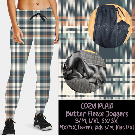 COZY PLAID - BUTTER FLEECE LINED UNISEX JOGGERS - Like A Duchess