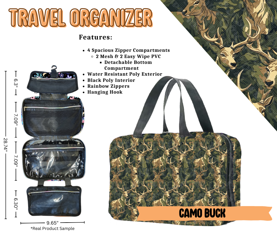 Camo Buck Travel Organizer - Like A Duchess