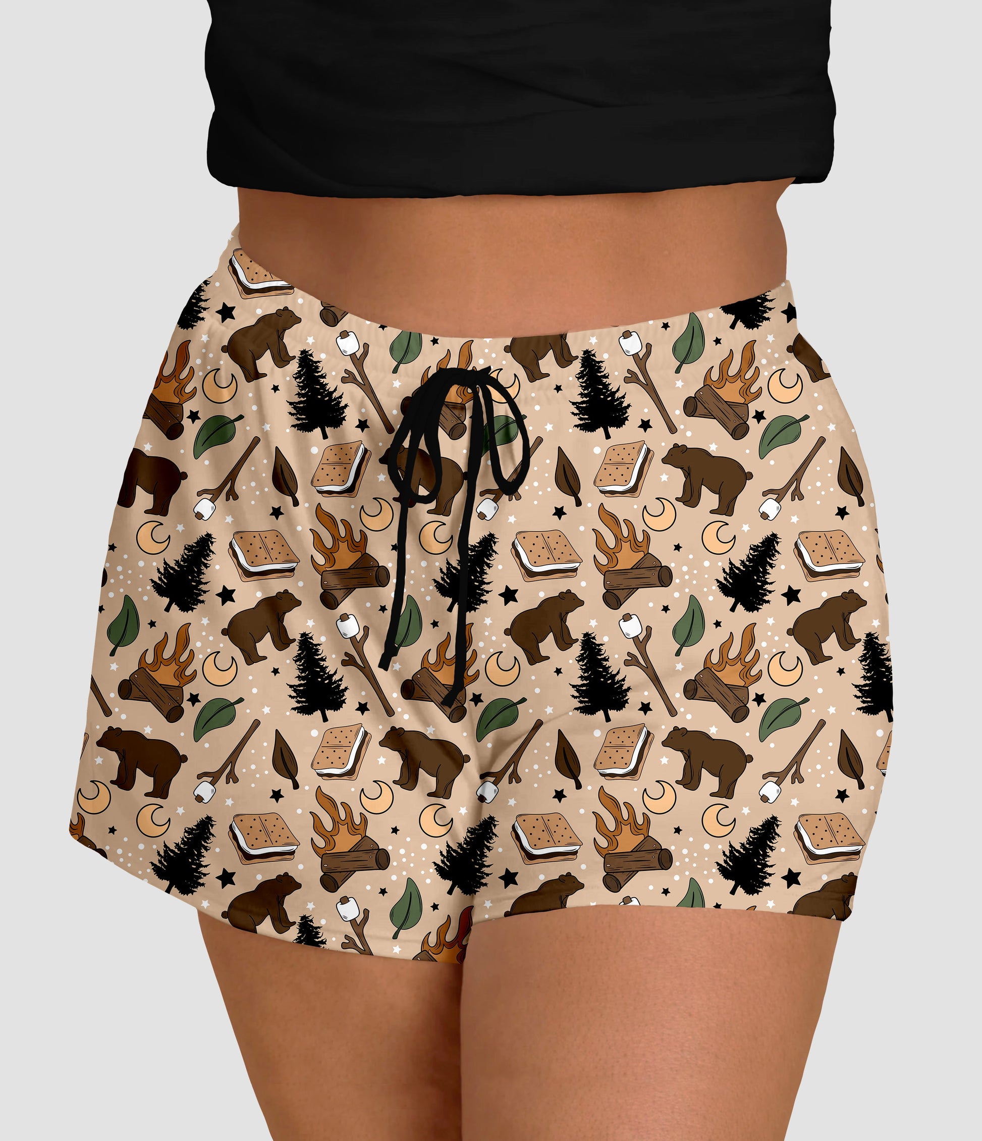RTS - Campfire S'mores Jogger Shorts - Like A Duchess