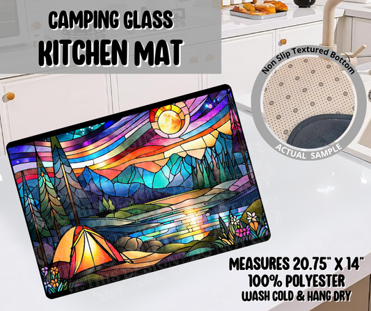Camping Glass Kitchen Mat