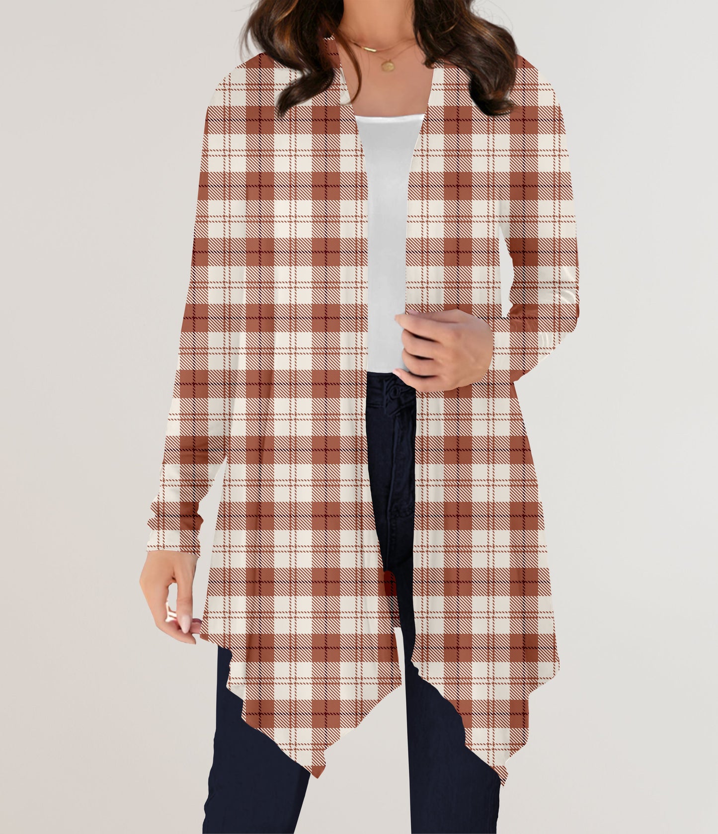 RTS - Caramel Plaid Cardigan w/ Pockets - Like A Duchess