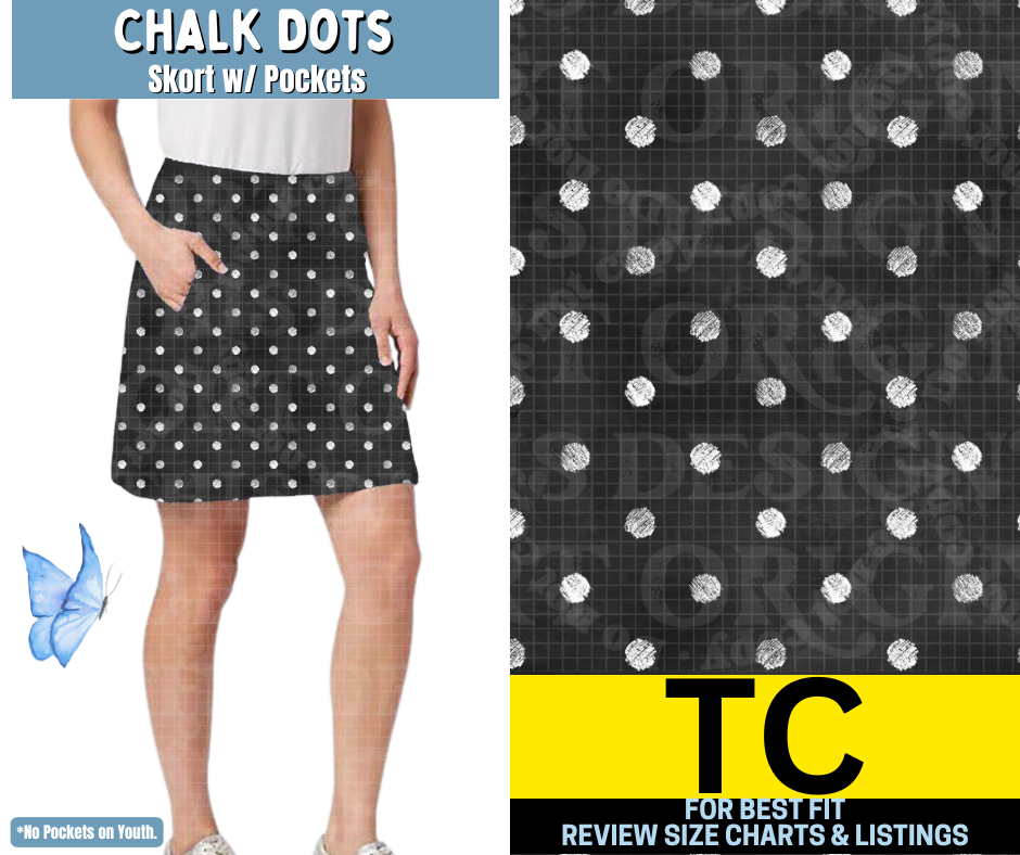 Chalk Dots Skort - Like A Duchess