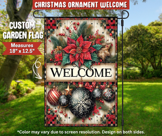 Christmas Ornament Welcome Garden Flag - Like A Duchess