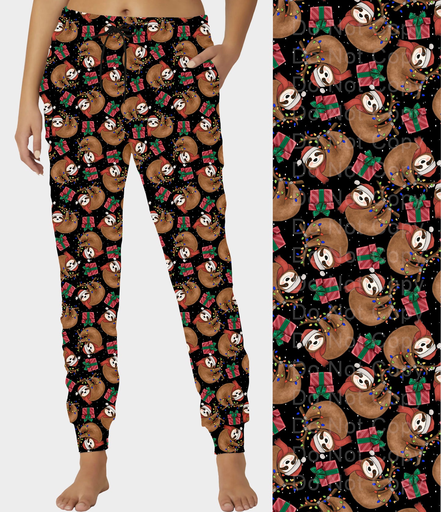 RTS - Christmas Sloth Joggers - Like A Duchess