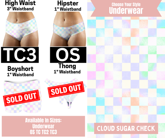 Cloud Sugar Check Hipster, High Waist Underwear