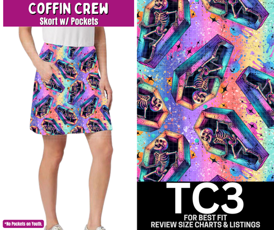 Coffin Crew Skort - Like A Duchess