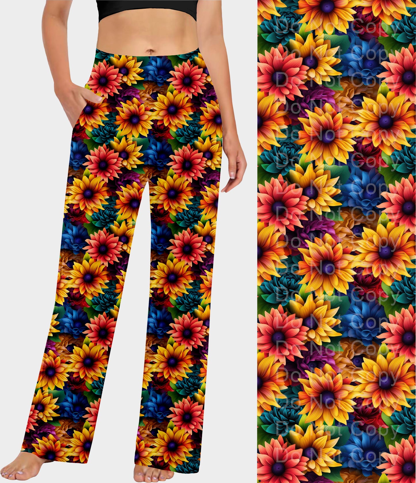 RTS - Colorful Sunflower Lounge Pants - Like A Duchess