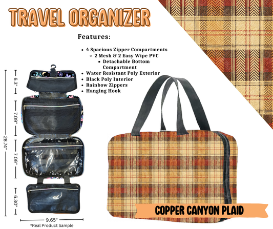 Copper Canyon Plaid Travel Organizer - Like A Duchess