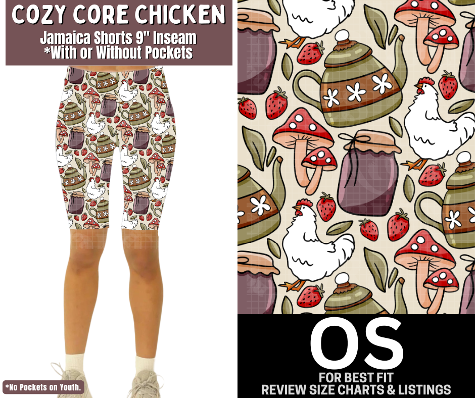 Cozy Core Chicken Jamaica Shorts w/ Pockets - Like A Duchess