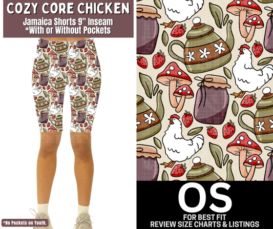 Cozy Core Chicken Jamaica Shorts w/ Pockets - Like A Duchess