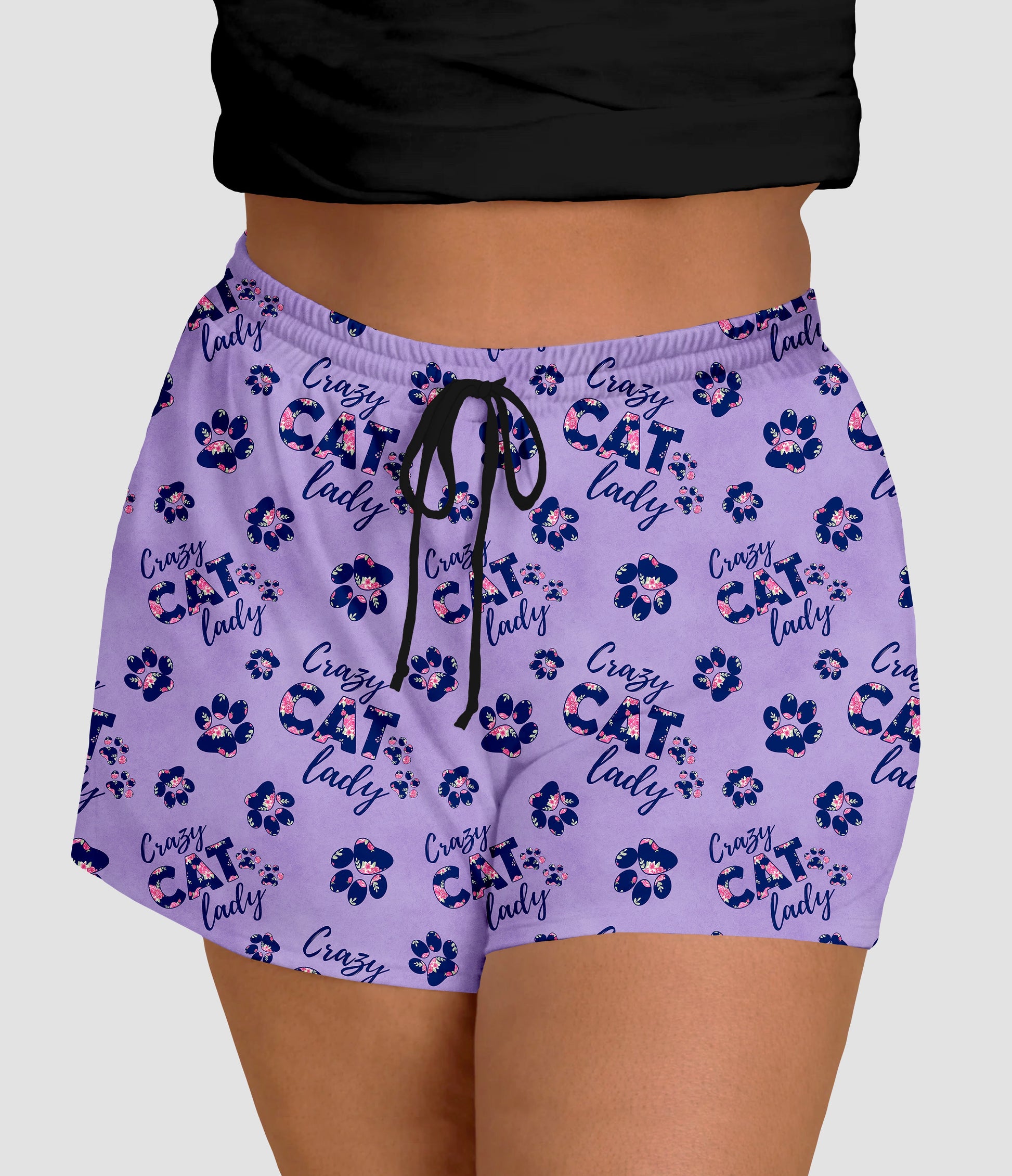 RTS - Crazy Cat Lady Jogger Shorts - Like A Duchess