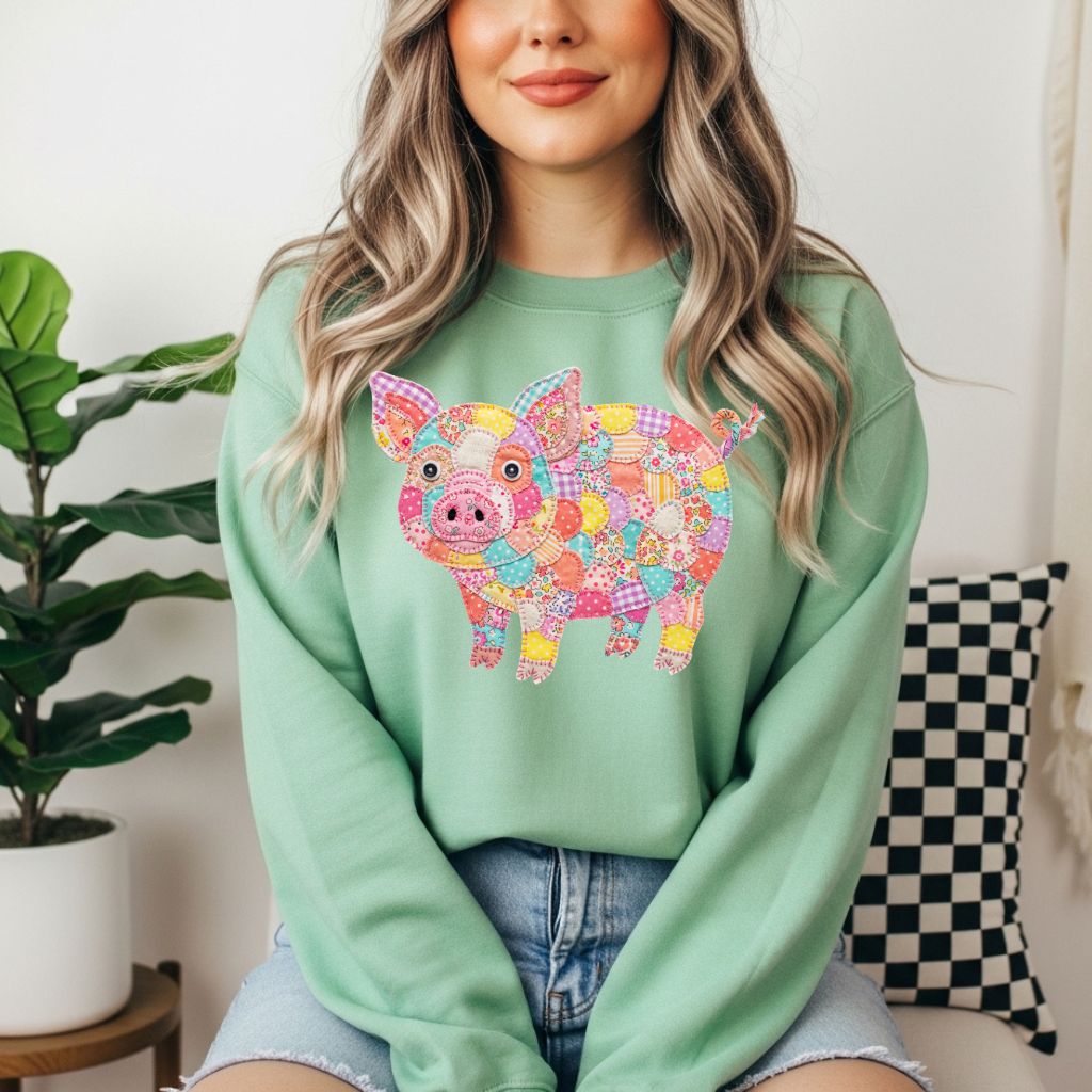 Spring Pig Patch Sweatshirt - Like A Duchess