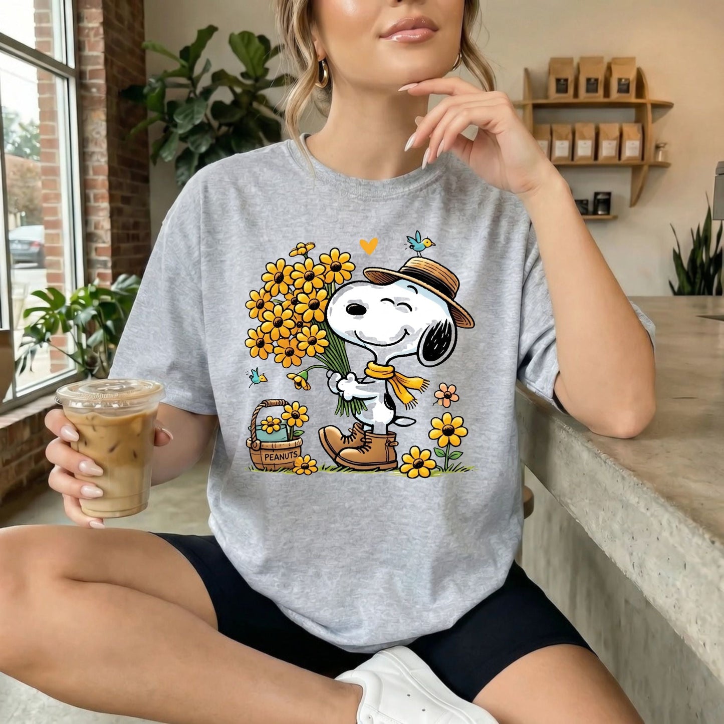 Dog with Flowers Tshirt - Like A Duchess