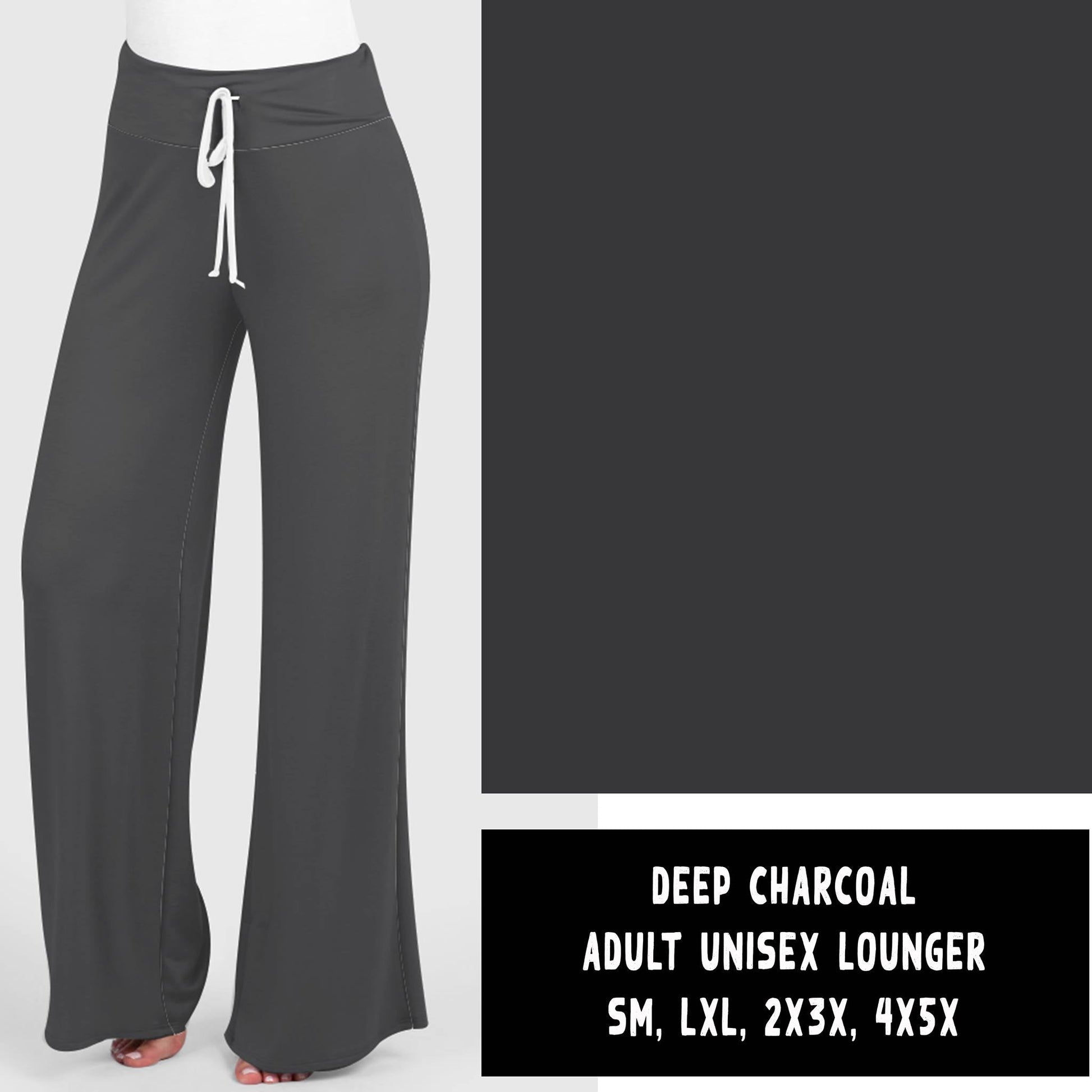 SOLIDS RUN-DEEP CHARCOAL ADULT UNISEX LOUNGER - Like A Duchess